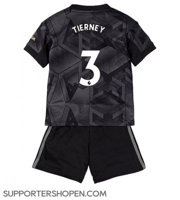 Arsenal Kieran Tierney #3 Bortatröja Barn 2022-23 Kortärmad (+ korta byxor)